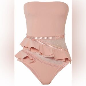 Zimmermann Bayou Ruffle Bandeau Swimsuit